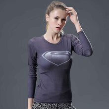 Load image into Gallery viewer, Superman T-shirts Women Long