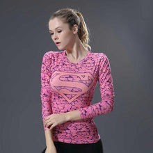 Load image into Gallery viewer, Superman T-shirts Women Long