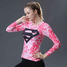 Load image into Gallery viewer, Superman T-shirts Women Long