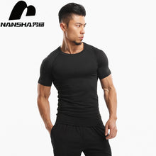 Load image into Gallery viewer, New Men Solid Color T shirts Spandex