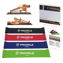 Load image into Gallery viewer, Procircle Resistance Bands Workout Bands Stretch Bands Exercise Bands Light Medium Heavy Loop Bands Kit for Legs Butt Glute Yoga